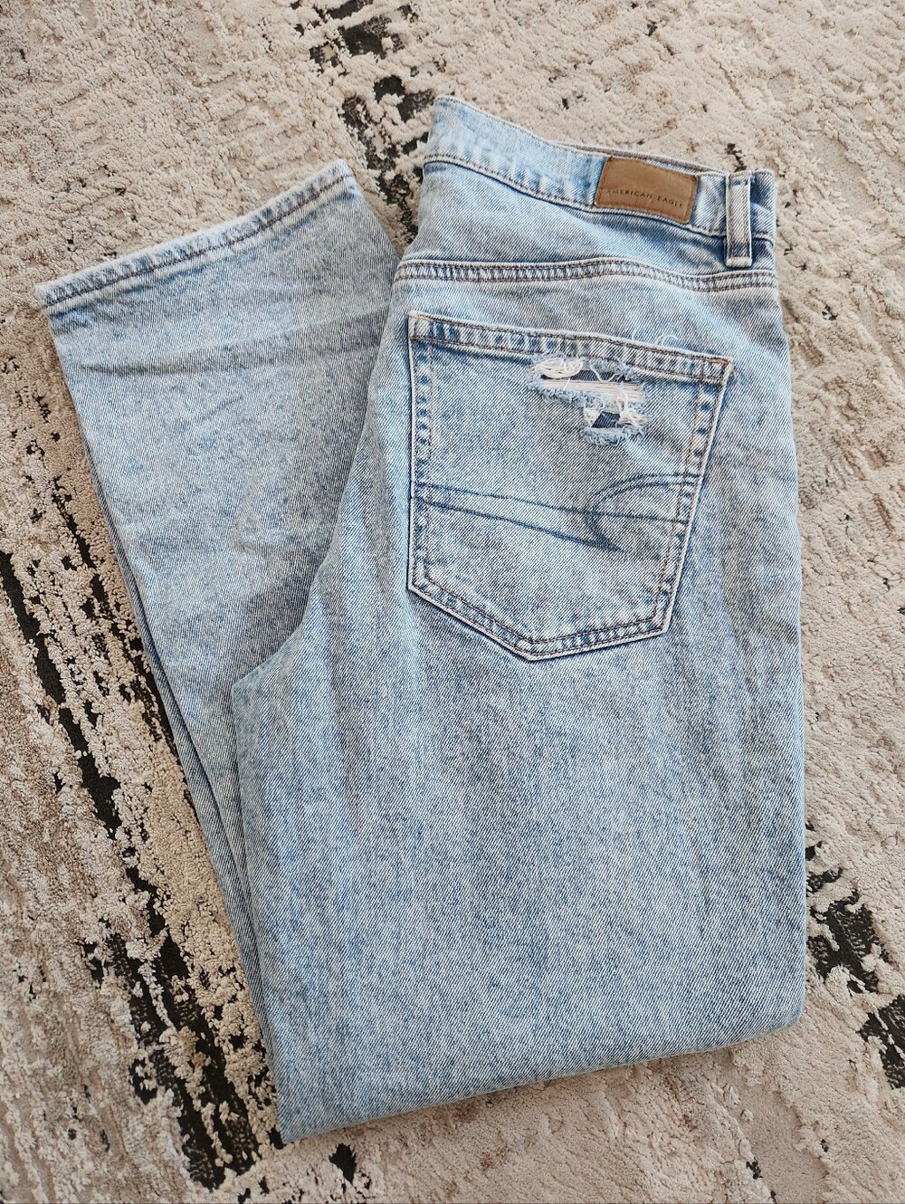 American Eagle Super High Rise Ankle Straight Jeans